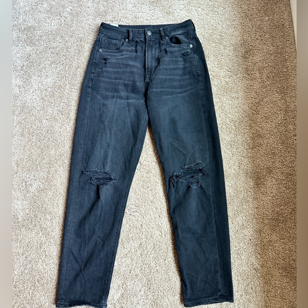 Black American Eagle Mom Jeans
